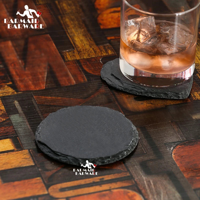 10cm Natural Stone Coaster – Rock Cup Mat for Bar & Kitchen Stone Coaster HIP