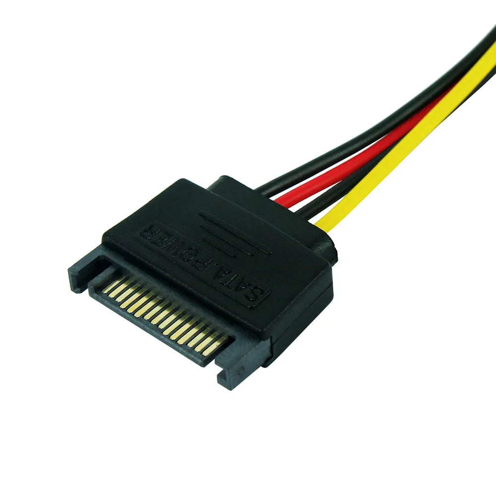 OULLX SATA to IDE 4-Pin Power Adapter Cable – 20cm PC Power Adapter Cable HIP