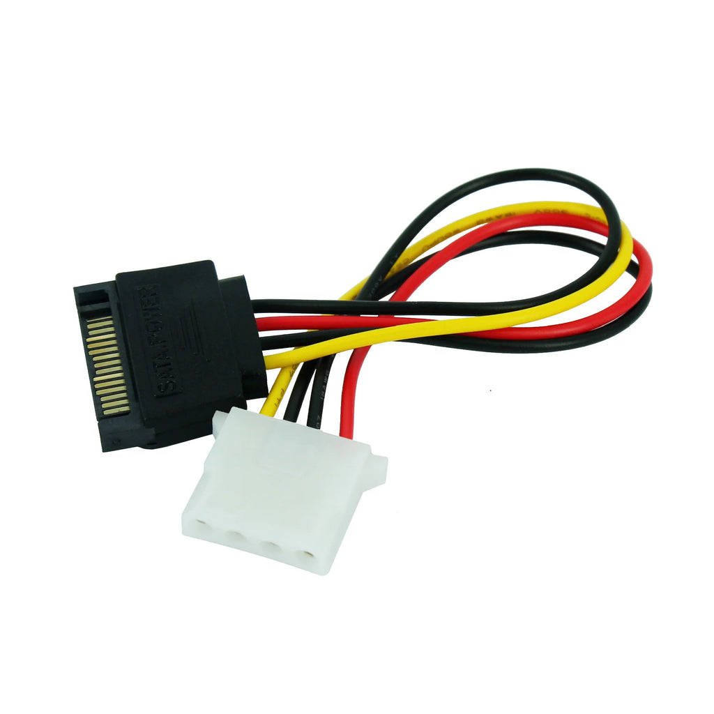 OULLX SATA to IDE 4-Pin Power Adapter Cable – 20cm PC Power Adapter Cable HIP 0.2M