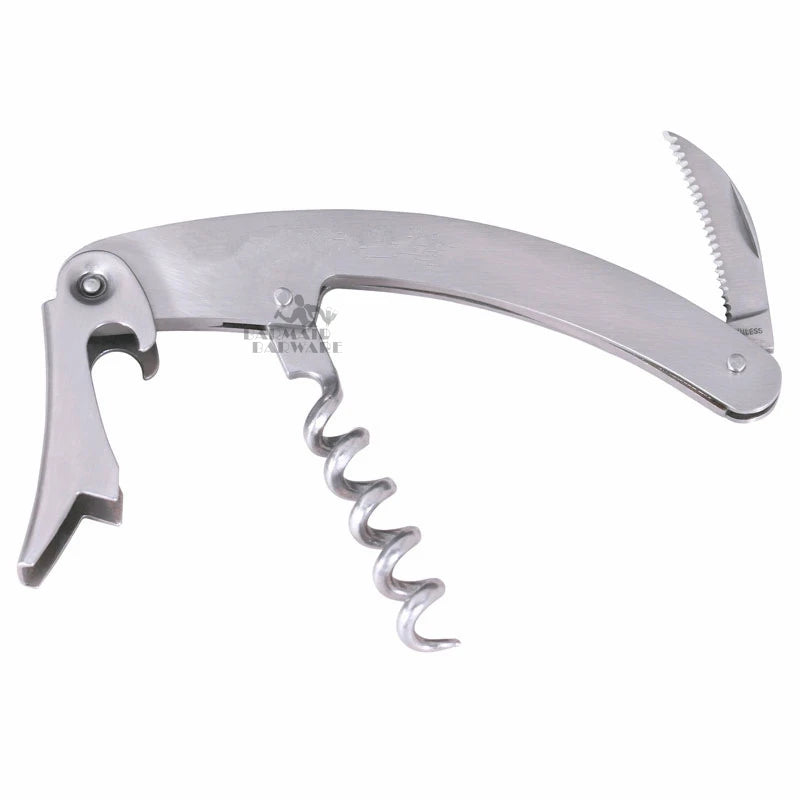 Double Hinge Waiter's Corkscrew – Wine & Beer Bottle Opener Corkscrew Bottle Opener HIP