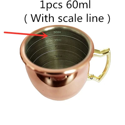 60ml Copper Plated Cocktail Jigger | Stainless Steel Bar Measure Cocktail Jigger HIP 1pcs