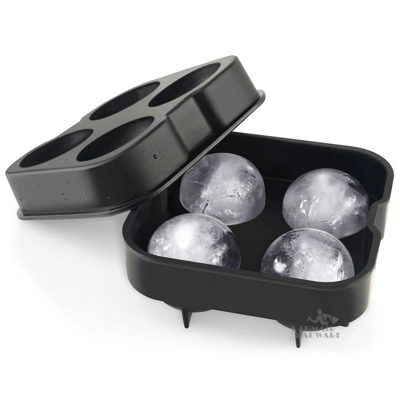 Silicone Ice Ball Maker Tray – 4 Spheres, BPA-Free | BARMAID Ice Ball Mold HIP Default Title