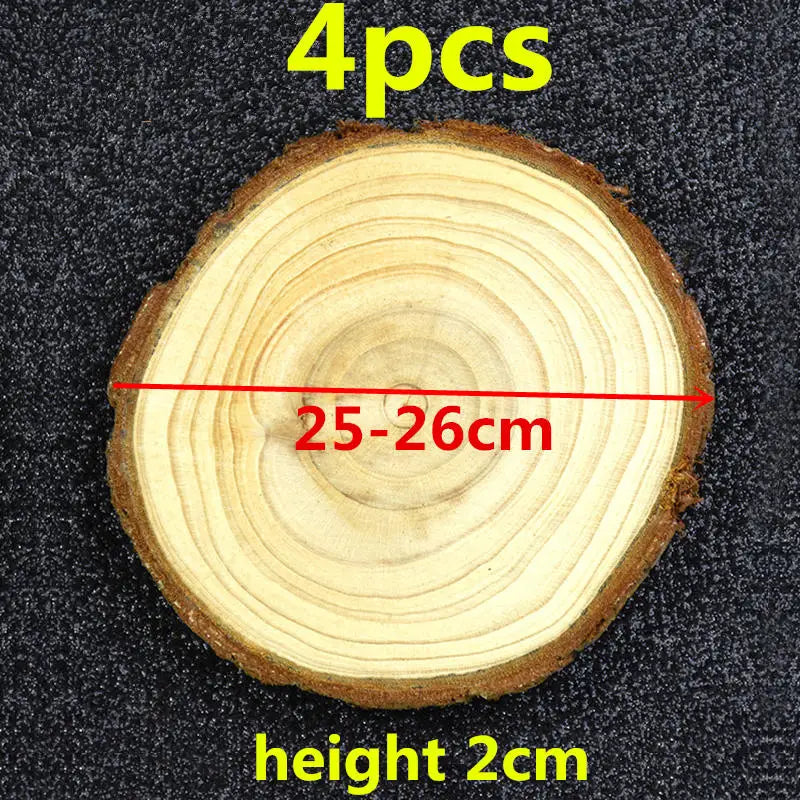 Wood Coasters Round Table Mat Set – Bar & Kitchen | BARMAID Wood Table Coasters HIP 4pcs 25-26cm send as picture