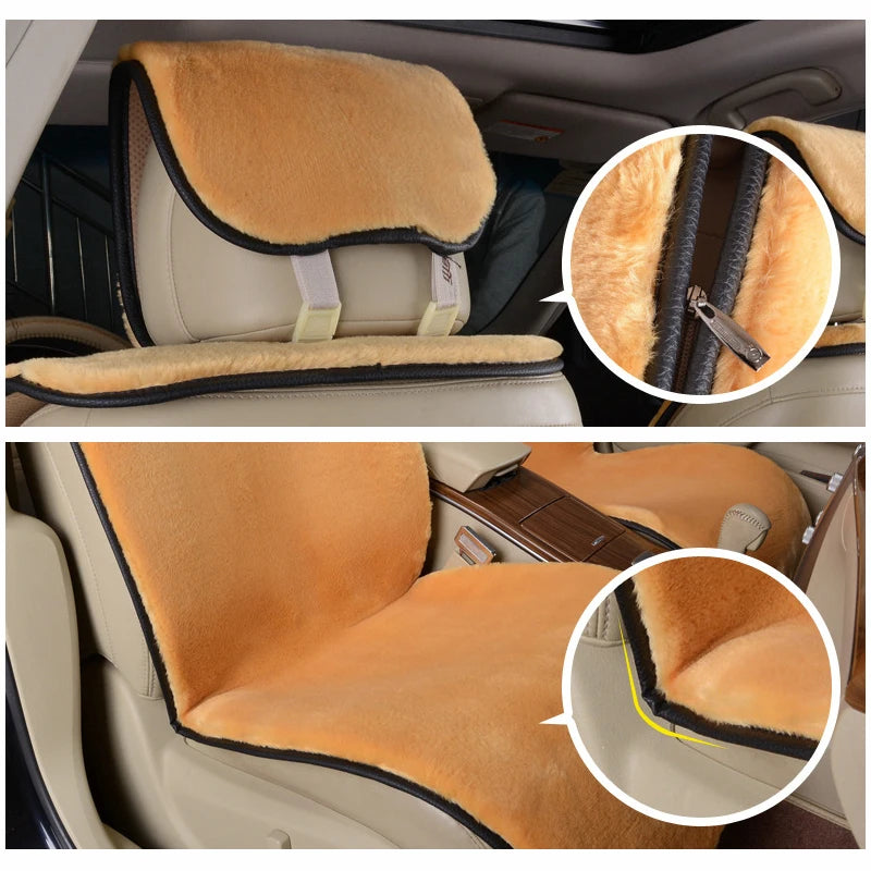 Winter Plush Car Seat Cushion Cover – Warm Thick Auto Pad Car Seat Cover HIP
