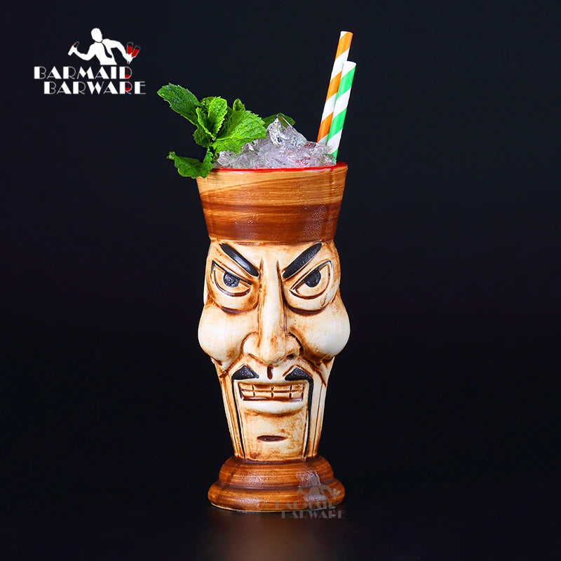 470ml Hawaii Ceramic Tiki Mug – Porcelain Beer & Cocktail Cup Ceramic Tiki Mug HIP