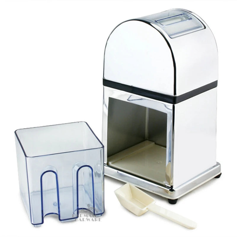 Manual Ice Crusher Machine – Mirrored Stainless Steel & Bar Set Manual Ice Crusher HIP