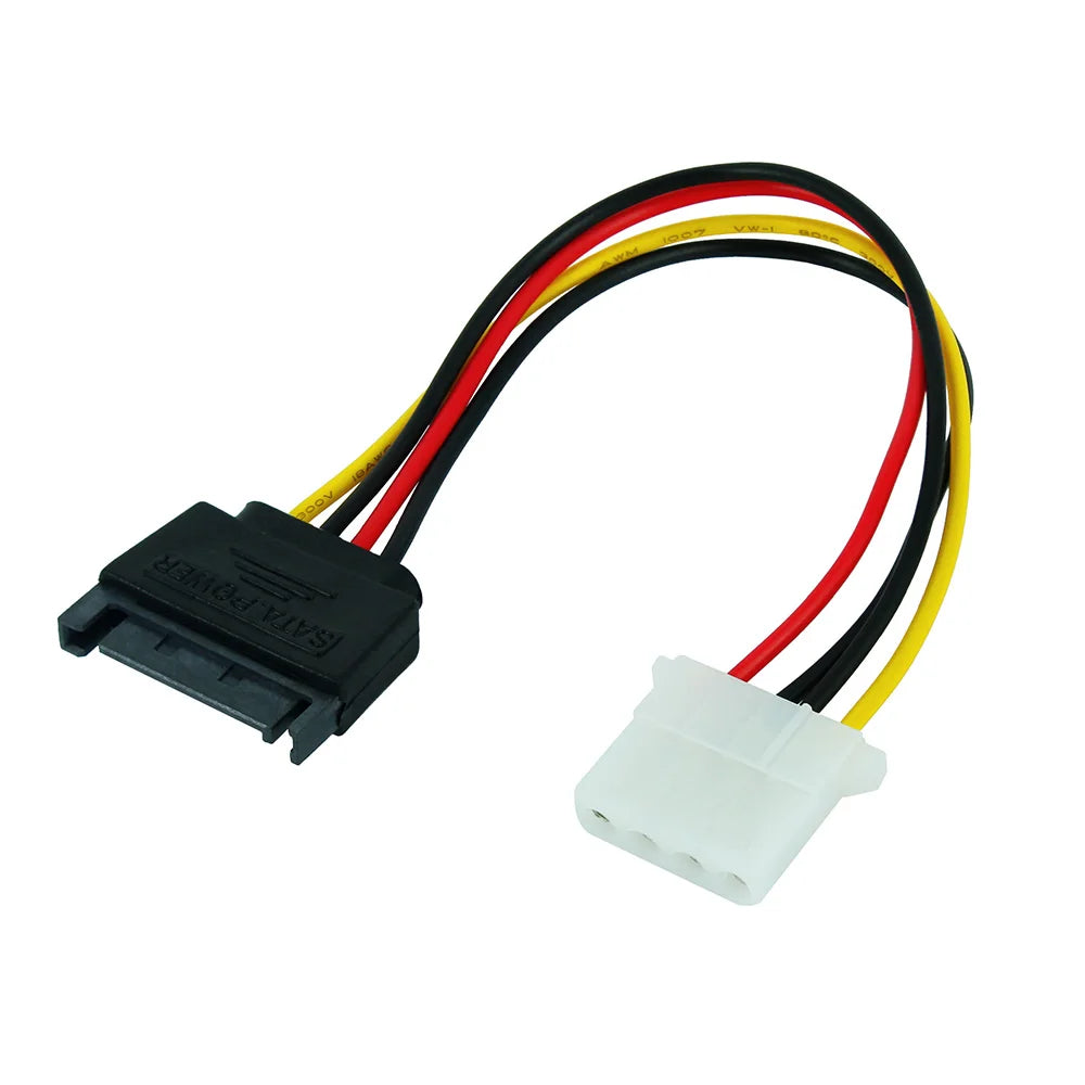 OULLX SATA to IDE 4-Pin Power Adapter Cable – 20cm PC Power Adapter Cable HIP
