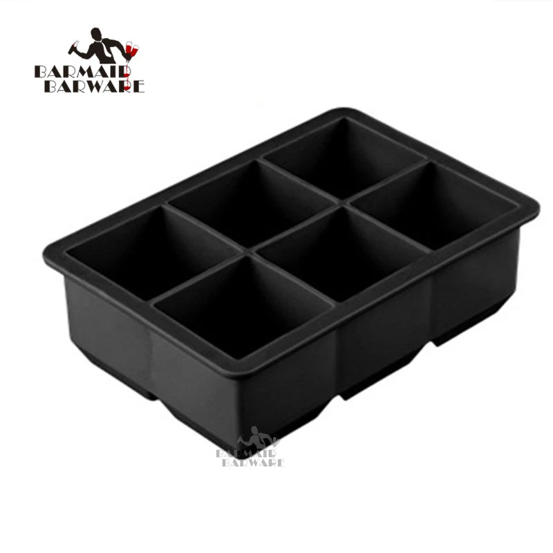 Silicone Ice Ball Cube Tray Mold – 6-Square Jelly & Pudding Silicone Ice Mold HIP