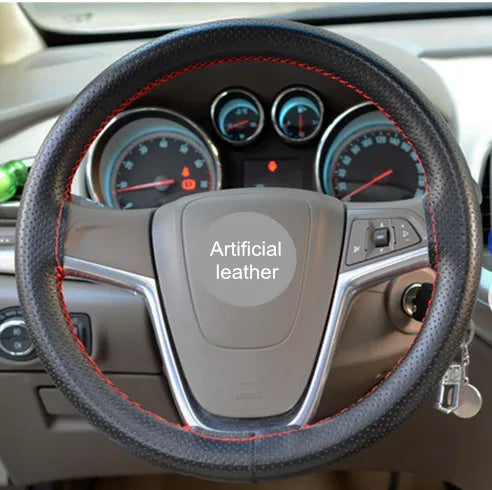 Micro Fiber Leather Steering Wheel Cover 38cm – All Cars Steering Wheel Cover HIP