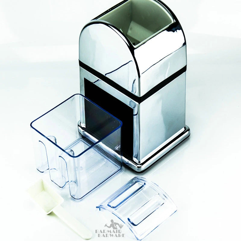 Manual Ice Crusher Machine – Mirrored Stainless Steel & Bar Set Manual Ice Crusher HIP