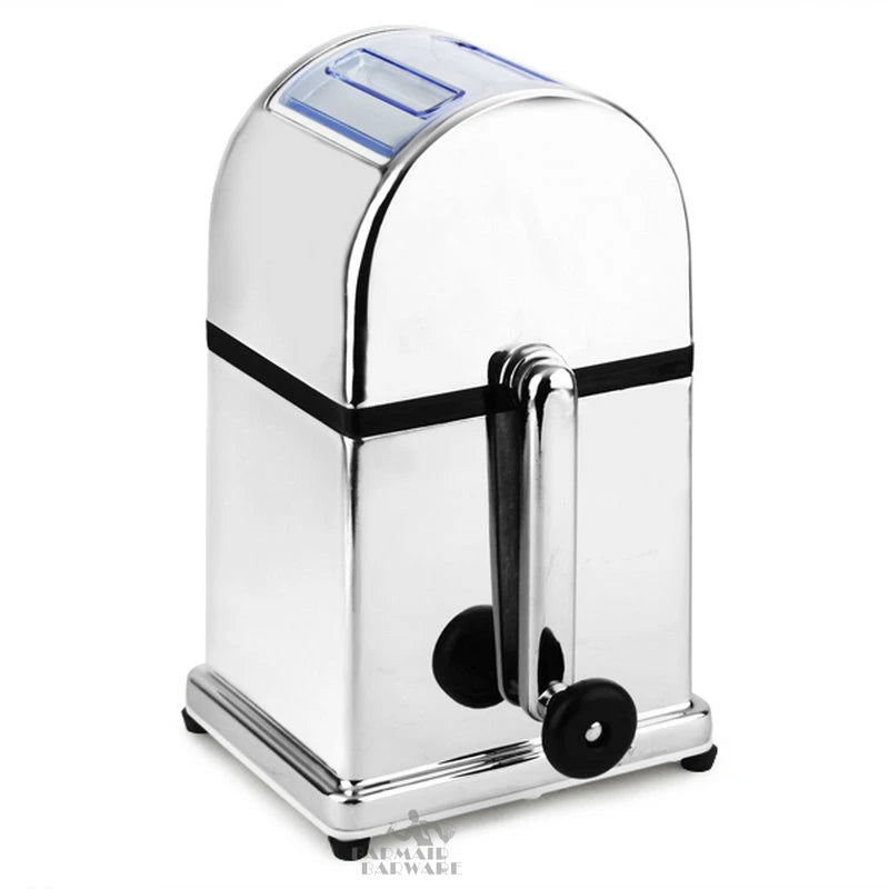 Manual Ice Crusher Machine – Mirrored Stainless Steel & Bar Set Manual Ice Crusher HIP