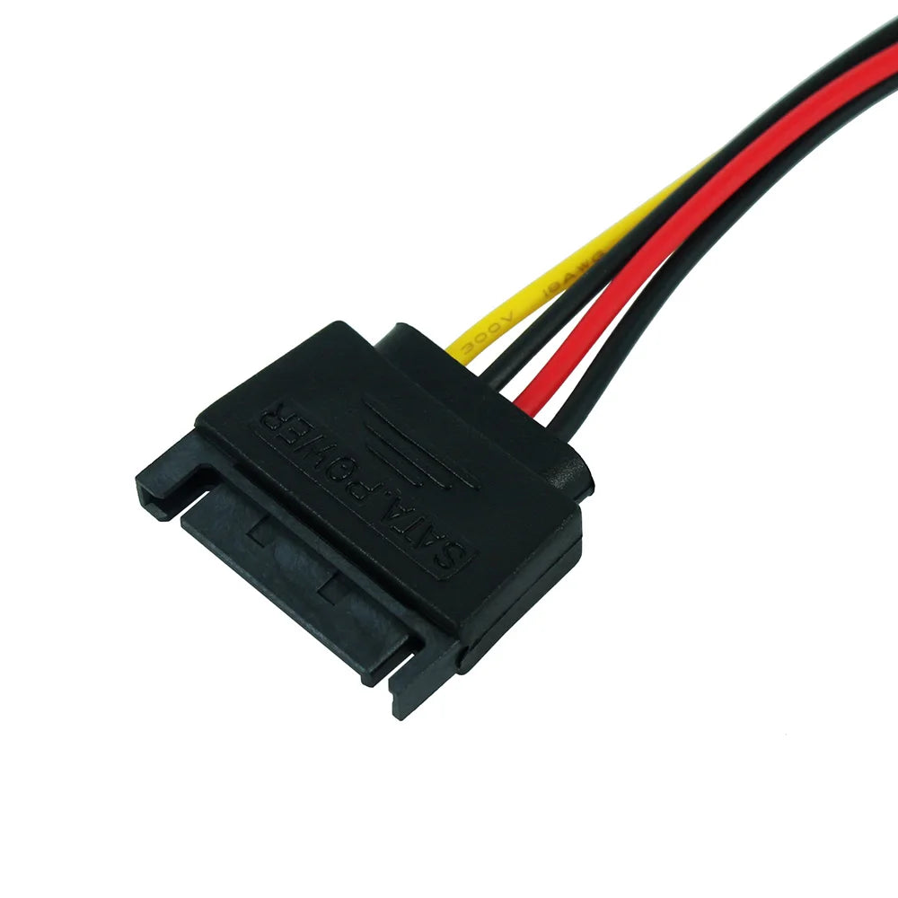 OULLX SATA to IDE 4-Pin Power Adapter Cable – 20cm PC Power Adapter Cable HIP