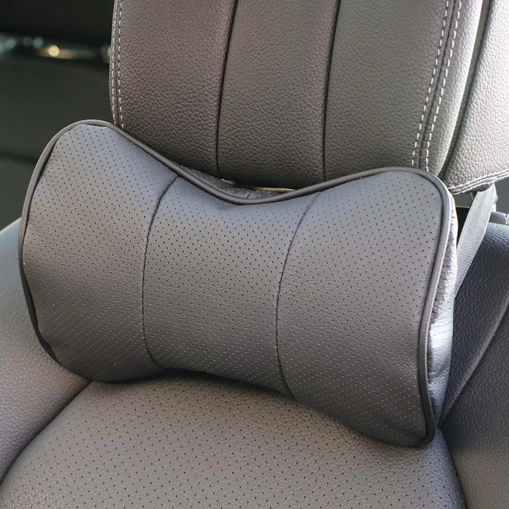 Genuine Cowhide Leather Car Headrest Neck Support Pillow Car Headrest Pillow HIP