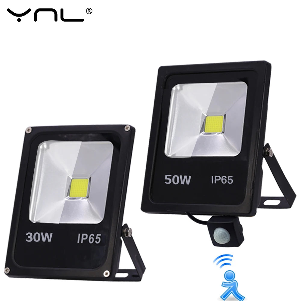 YNL Motion Sensor LED Flood Light IP65 Waterproof 10W–50W LED Flood Light HIP