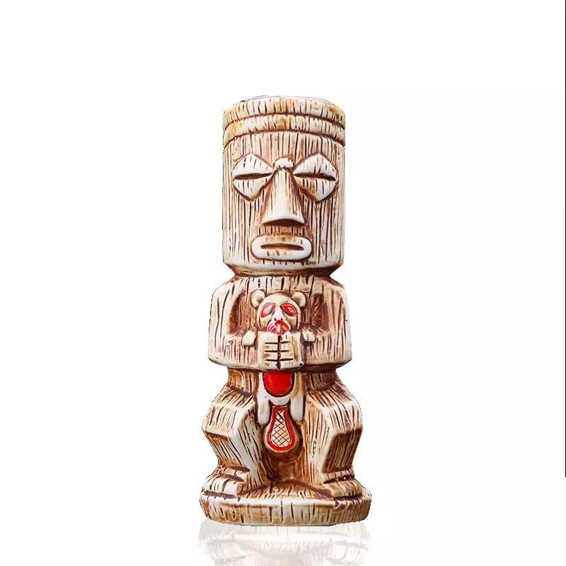 450ml Ceramic Tiki Mug – Porcelain Beer & Cocktail Cup Ceramic Tiki Mug HIP