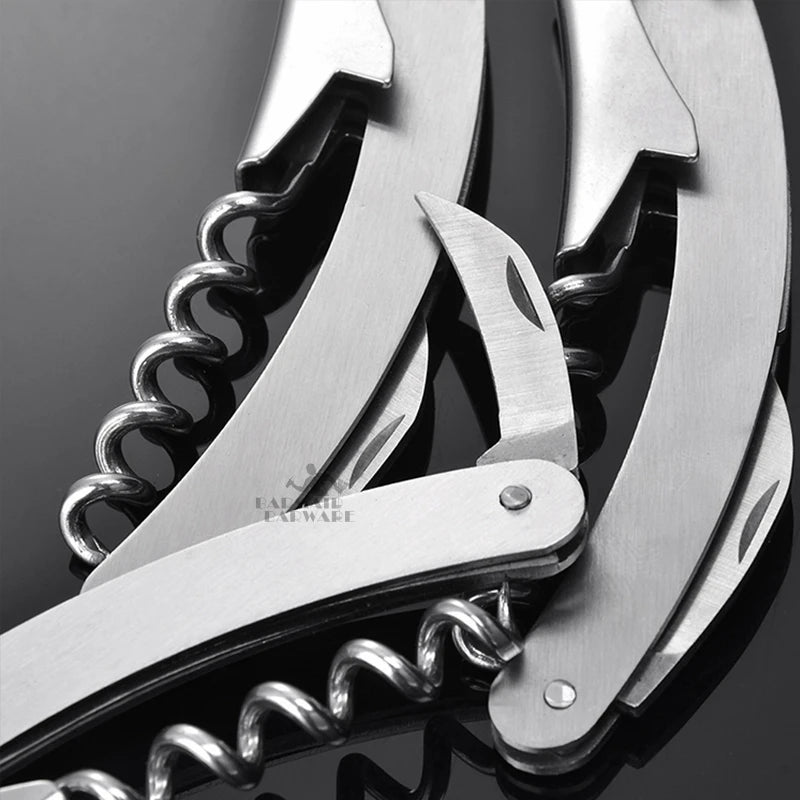 Double Hinge Waiter's Corkscrew – Wine & Beer Bottle Opener Corkscrew Bottle Opener HIP