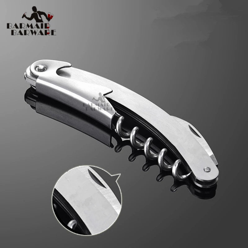 Double Hinge Waiter's Corkscrew – Wine & Beer Bottle Opener Corkscrew Bottle Opener HIP