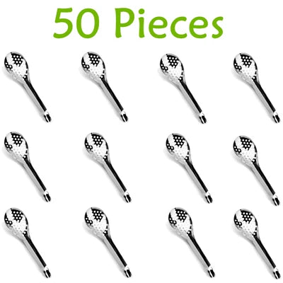 50-Pc Stainless Steel Slotted Bar Spoons – Molecular Mixology Bar Spoon Set HIP 50 Pieces