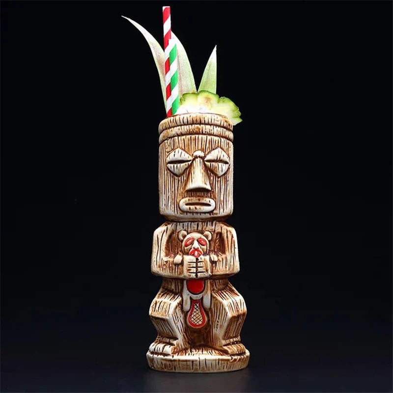 450ml Ceramic Tiki Mug – Porcelain Beer & Cocktail Cup Ceramic Tiki Mug HIP