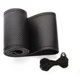 Micro Fiber Leather Steering Wheel Cover 38cm – All Cars Steering Wheel Cover HIP Black