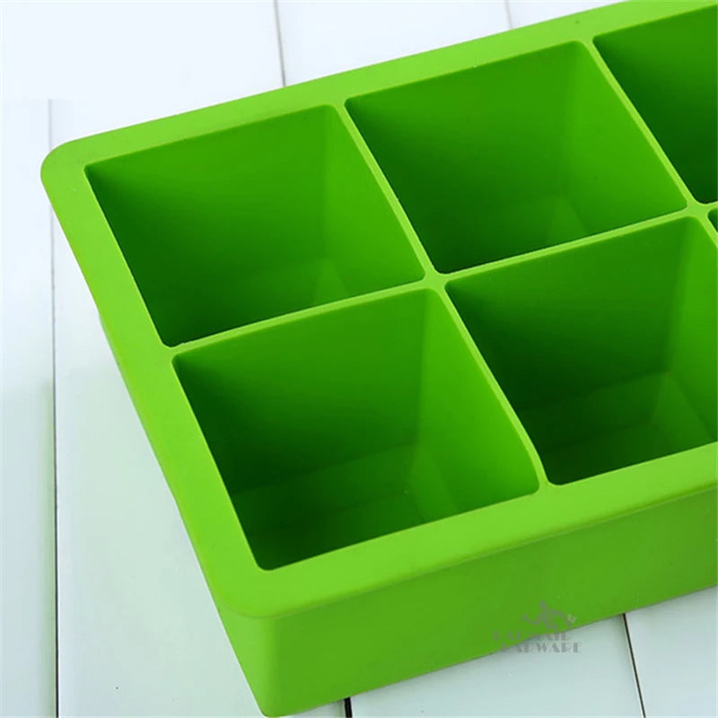 Silicone Ice Ball Cube Tray Mold – 6-Square Jelly & Pudding Silicone Ice Mold HIP