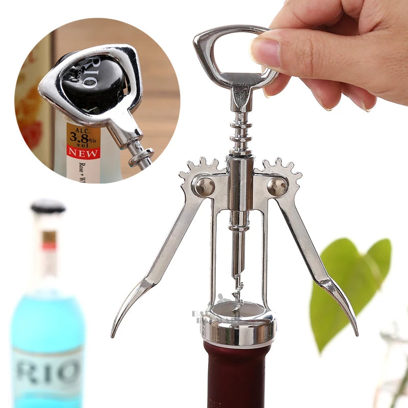 Waiter's Corkscrew – Stainless Steel Wine & Beer Opener Wine Bottle Opener HIP