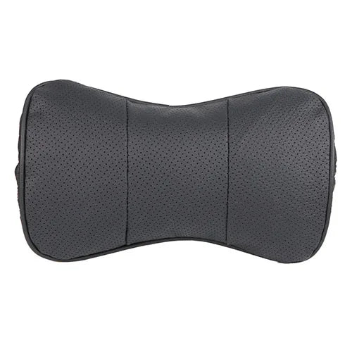Genuine Cowhide Leather Car Headrest Neck Support Pillow Car Headrest Pillow HIP black