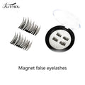 Professional Reusable 3D Single Magnetic Eyelashes Natural No Glue Fake False Eye Lashes Extension Handmade 4PCS HIP 010