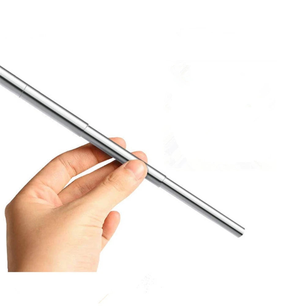 Telescopic Stainless Steel Reusable Drinking Straw with Bag Reusable Metal Straw HIP
