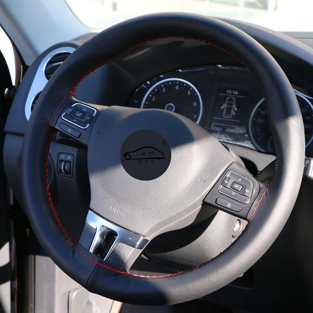 XL Microfiber Leather Steering Wheel Cover – RV Truck 42–50cm Steering Wheel Cover HIP