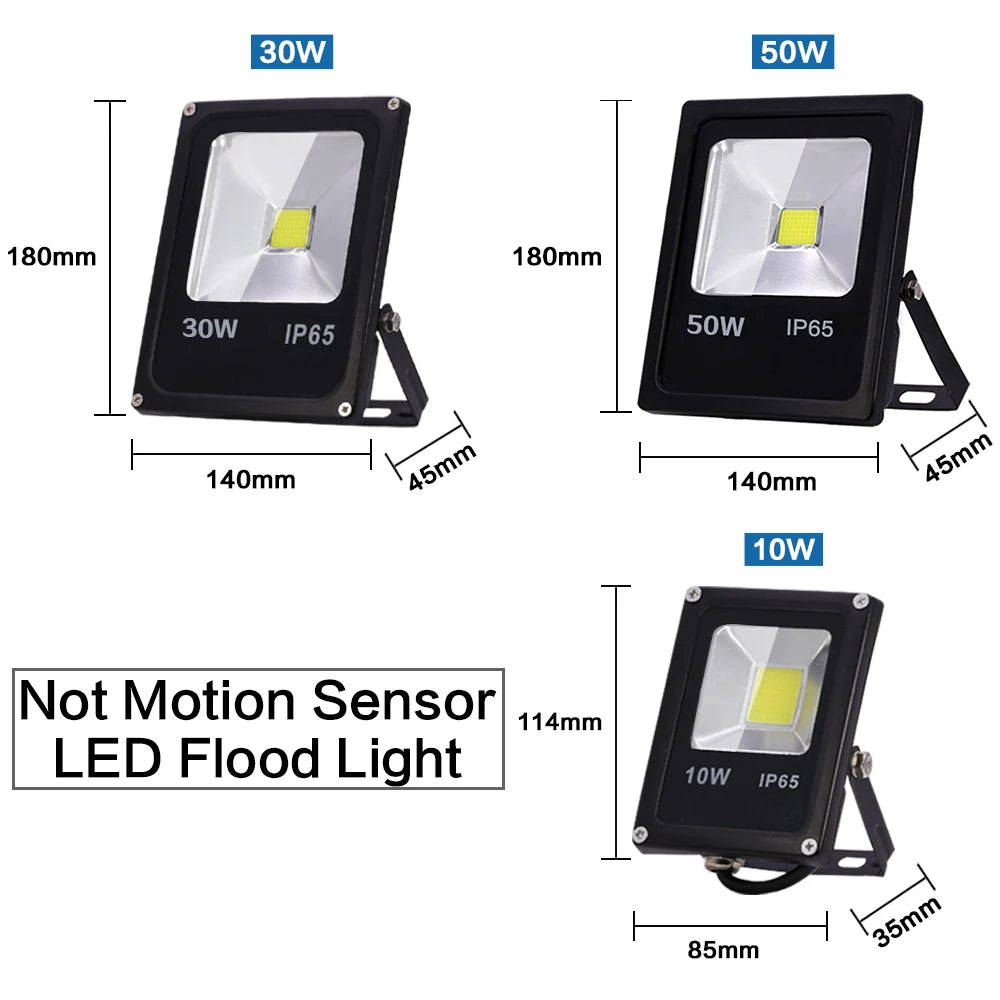YNL Motion Sensor LED Flood Light IP65 Waterproof 10W–50W LED Flood Light HIP