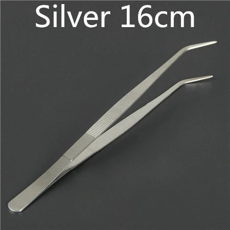 Stainless Steel Kitchen Tweezer Tongs – 6 Sizes | BARMAID Kitchen Tweezer Tongs HIP Sliver 16cm