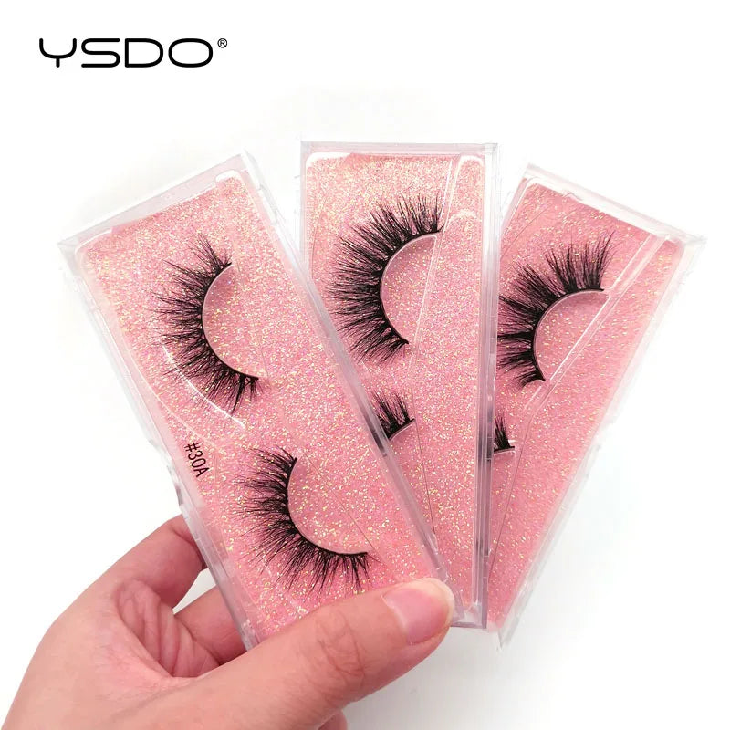 YSDO 1 Pair Cross Mink Eyelashes Soft Real 3D Lashes Maquiagem False Eyelashes Dramatic Wispy Lashes Makeup Cilios Faux Cils HIP