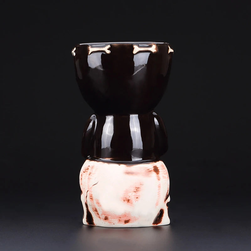 550ml Skull Ceramic Tiki Mug – Hawaiian Cocktail Cup Ceramic Tiki Mug HIP