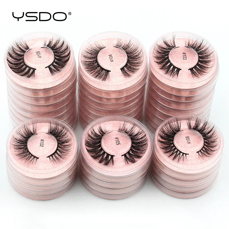 4/10/20/50/100 PAIRS Wholesale Eyelashes Natural Soft Mink Eyelashes 3D Mink Lashes Volume Cilios Makeup Faux Cils In Bulk HIP
