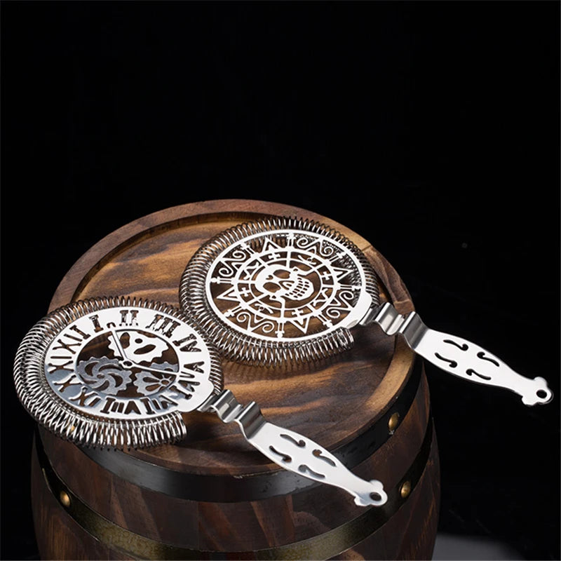 Skull Cocktail Strainer – Stainless Steel Sprung Bar Tool Cocktail Bar Strainer HIP
