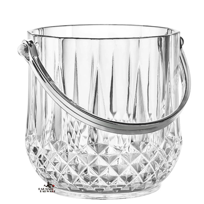 1.2L Diamond Acrylic Ice Bucket with Tong – Wine & Champagne Ice Bucket Set HIP
