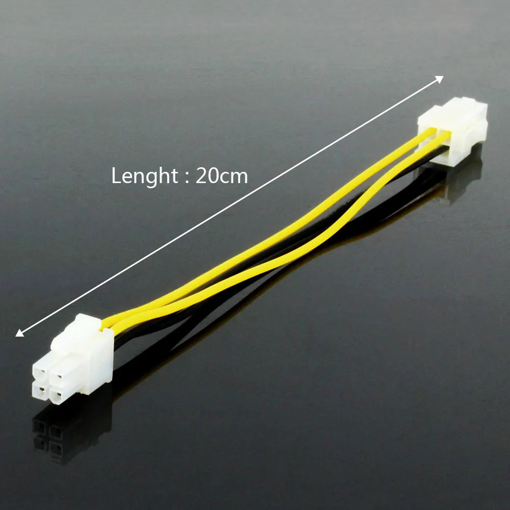 ATX 4-Pin Male to Female CPU Power Extension Cable – 20cm Power Extension Cable HIP