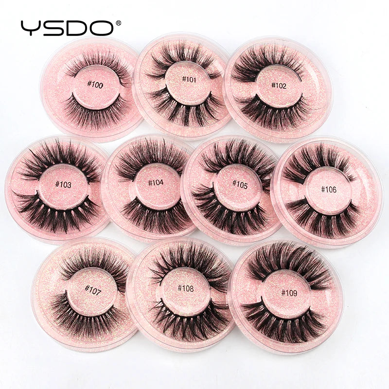 4/10/20/50/100 PAIRS Wholesale Eyelashes Natural Soft Mink Eyelashes 3D Mink Lashes Volume Cilios Makeup Faux Cils In Bulk HIP