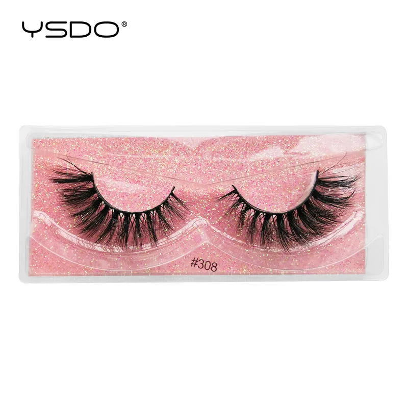 YSDO 3D Faux Mink Strip Lashes – Fluffy & Reusable 1 Pair