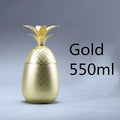 Pineapple Moscow Mule Stainless Steel Mug 400–900ml Cocktail Tumbler Mug HIP Gold 550ml 1pcs