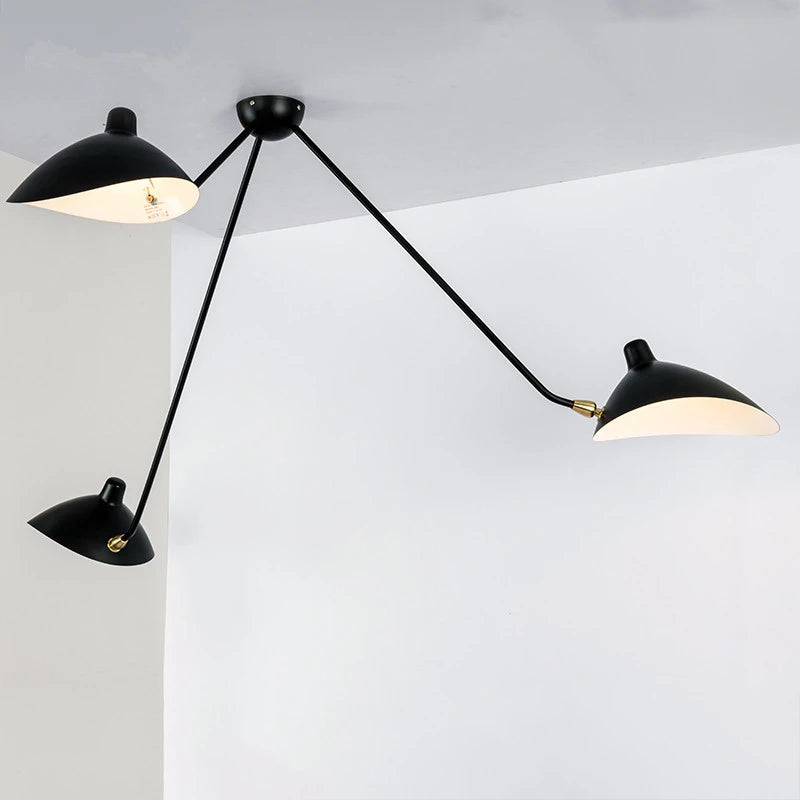 Nordic Post-Modern Swing Arm Ceiling Lamp – 3-Light Iron Ceiling Light Fixture HIP