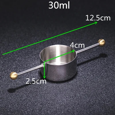 30ml Stainless Steel Cocktail Jigger with Handle | Bar Measure Cocktail Jigger HIP 1pcs Silver