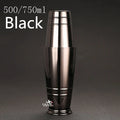Stainless Steel Boston Bar Shaker 500/750ml | Cocktail Mixer Cocktail Shaker HIP Black