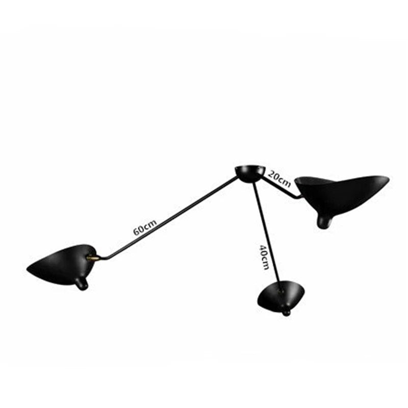 Nordic Post-Modern Swing Arm Ceiling Lamp – 3-Light Iron Ceiling Light Fixture HIP ceiling lamp