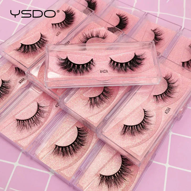 YSDO 1 Pair 3D Mink Lashes Cruelty Free Eyelashes Makeup Maquillaje False Eyelashes Fluffy Fake Lashes Thick Faux Cils Maquiagem HIP