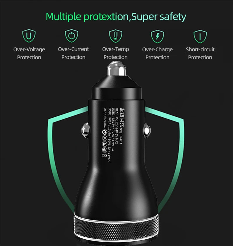 65W Warp Car Charger for OnePlus 9R 9 Pro 8T – Dual Port Car Charger HIP