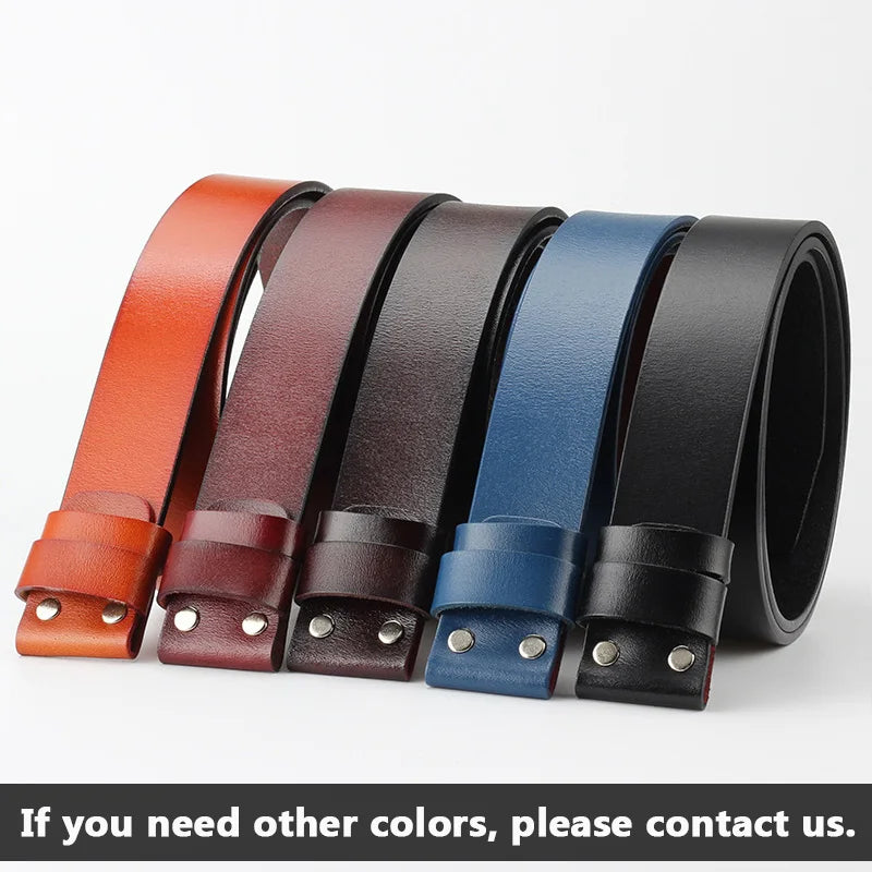 Men's Split Leather Belt Without Buckle – DIY Strap | MYMC Leather Belt Strap HIP