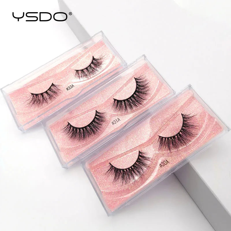 YSDO 1 Pair Cross Mink Eyelashes Soft Real 3D Lashes Maquiagem False Eyelashes Dramatic Wispy Lashes Makeup Cilios Faux Cils HIP