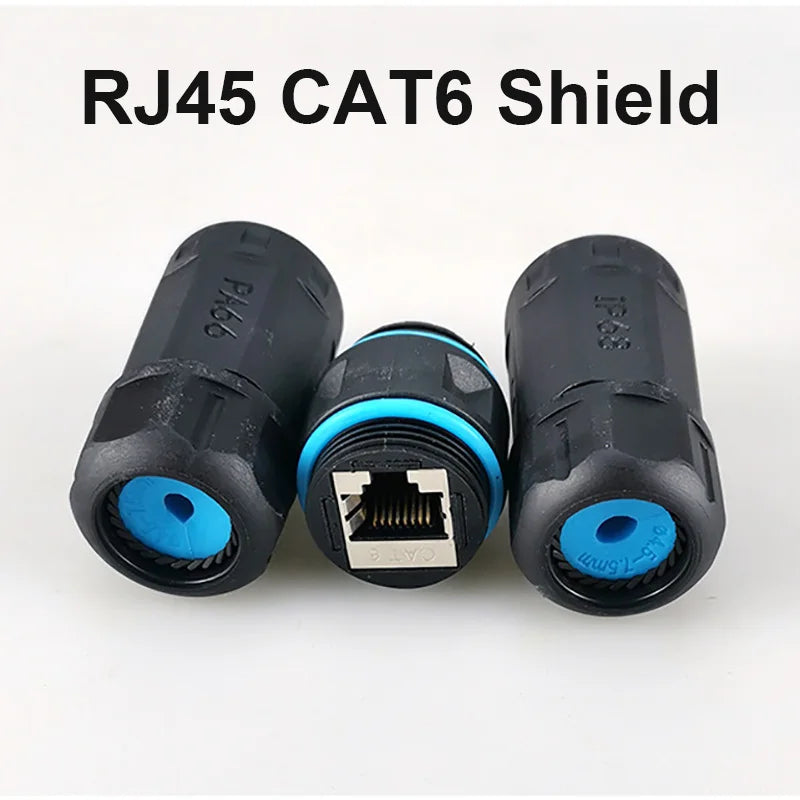 IP68 Waterproof RJ45 Female Coupler Adapter – CAT5E/CAT6 Network Cable Adapter HIP
